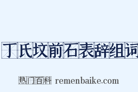 丁氏坟前石表辞组词是什么意思的图片